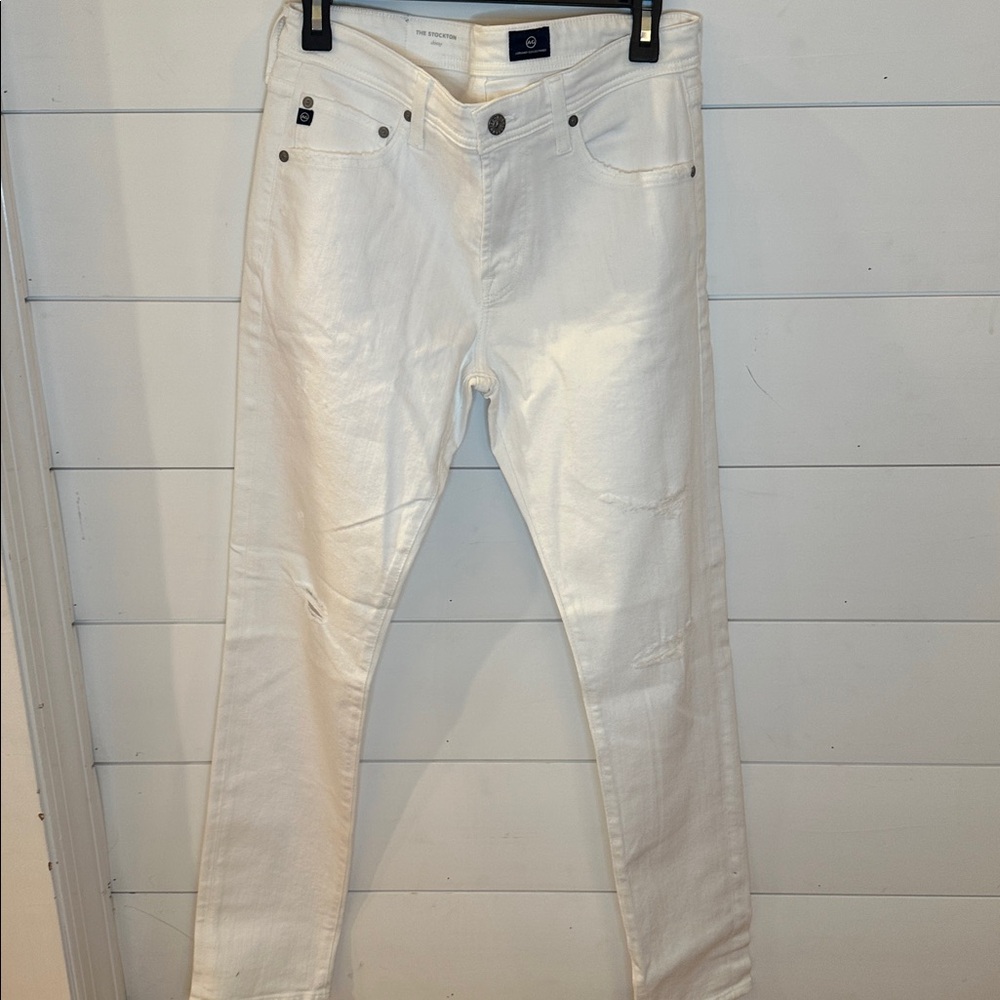 AG Adriano‎ Goldschmied White The Stockton Skinny Jeans size 32 EUC